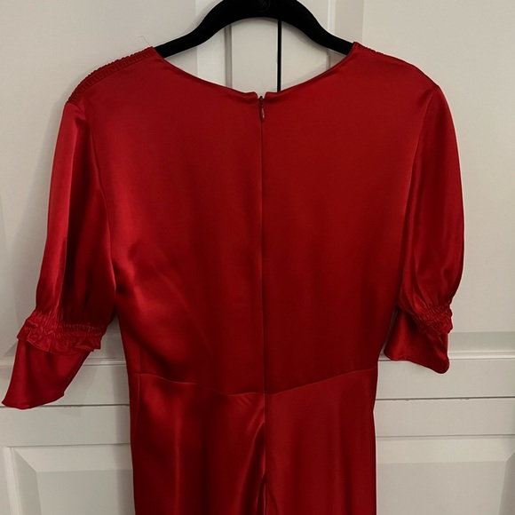 Red Silk Dress - Picture 3 of 9